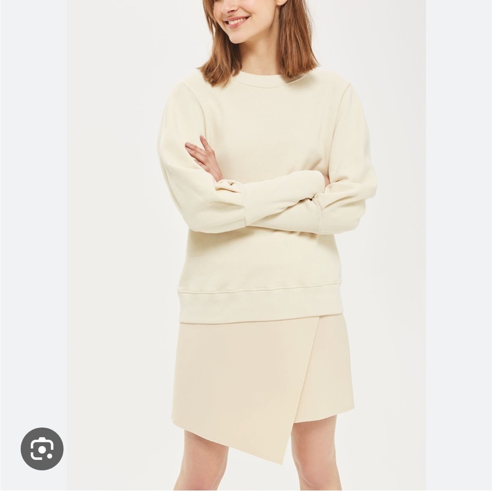 Topshop Beige Asymmetrical Skirt
